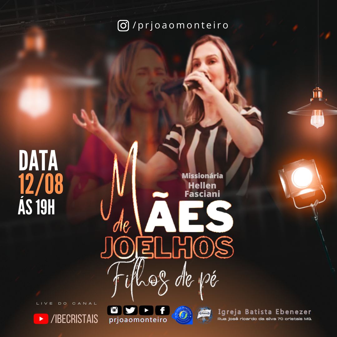 Conferência de mulheres mãe de joelho e filhos de pé.